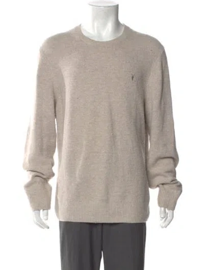 Pre-owned Allsaints Crew Neck Long Sleeve Pullover In Neutral