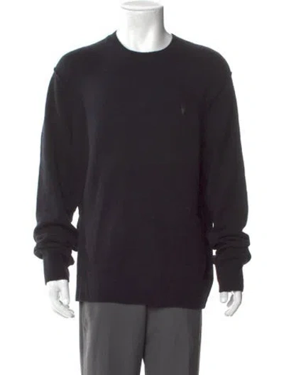 Pre-owned Allsaints Crew Neck Long Sleeve Pullover W/ Tags In Black