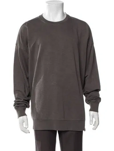 Pre-owned Allsaints Crew Neck Long Sleeve T-shirt In Grey