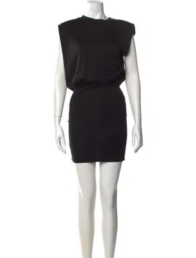 Pre-owned Allsaints Crew Neck Mini Dress In Black