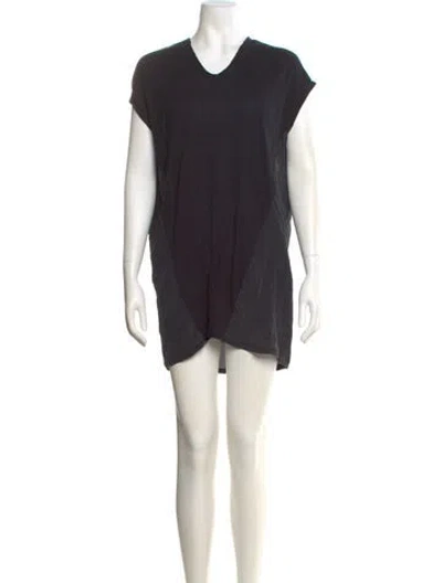 Pre-owned Allsaints Crew Neck Mini Dress In Black