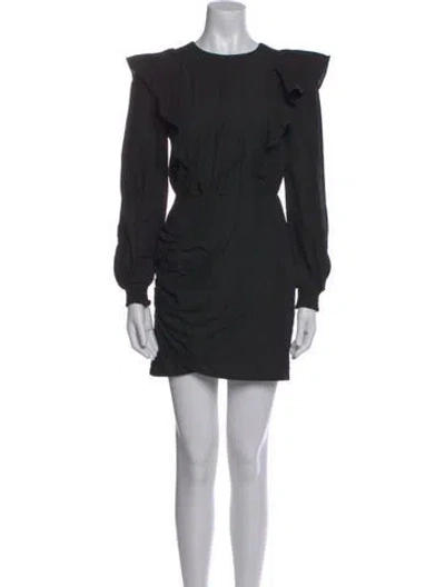 Pre-owned Allsaints Crew Neck Mini Dress In Black