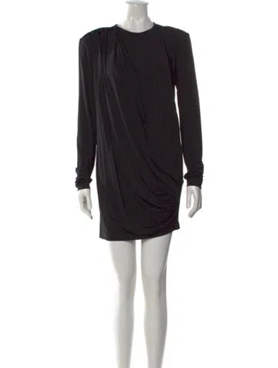 Pre-owned Allsaints Crew Neck Mini Dress In Black