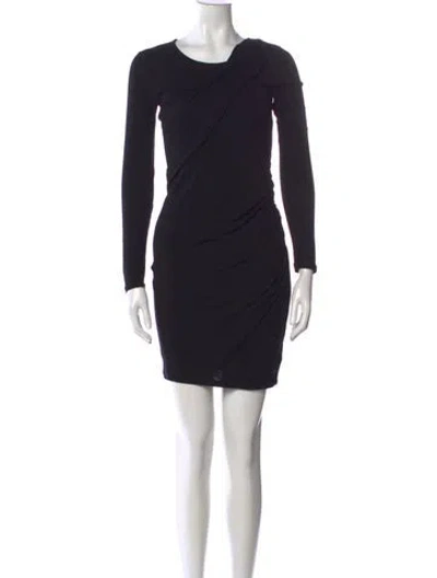 Pre-owned Allsaints Crew Neck Mini Dress In Black
