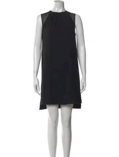 Pre-owned Allsaints Crew Neck Mini Dress In Black