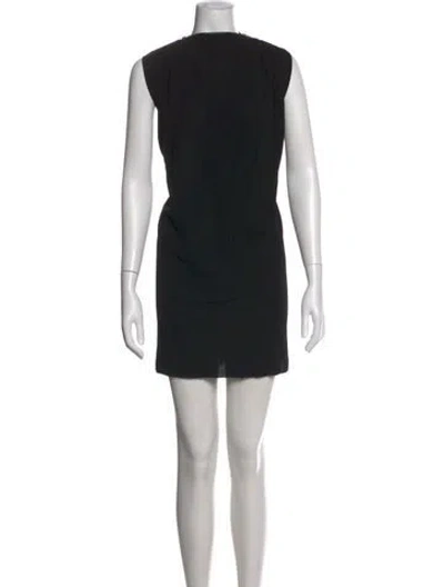 Pre-owned Allsaints Crew Neck Mini Dress In Black