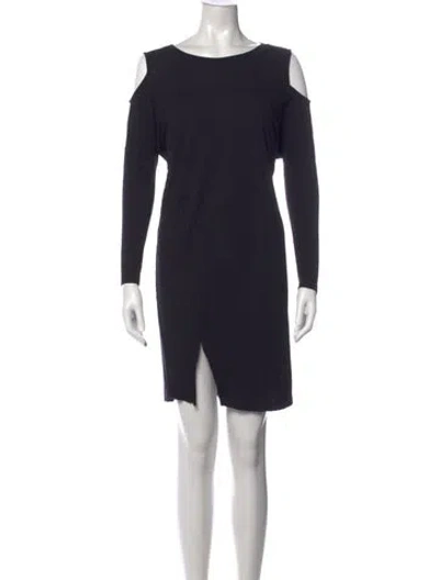 Pre-owned Allsaints Crew Neck Mini Dress In Black
