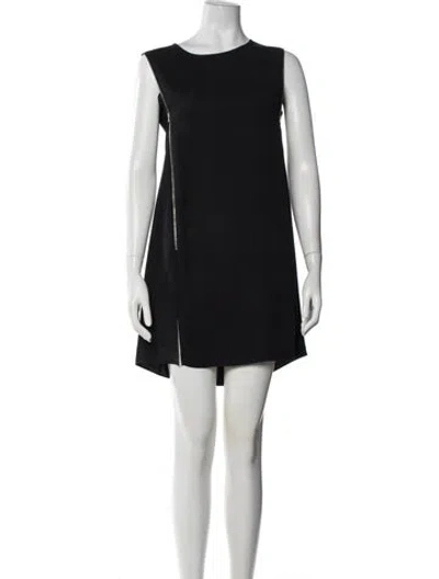 Pre-owned Allsaints Crew Neck Mini Dress In Black