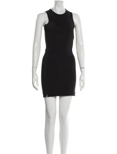 Pre-owned Allsaints Crew Neck Mini Dress In Black