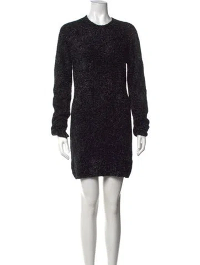 Pre-owned Allsaints Crew Neck Mini Dress In Black