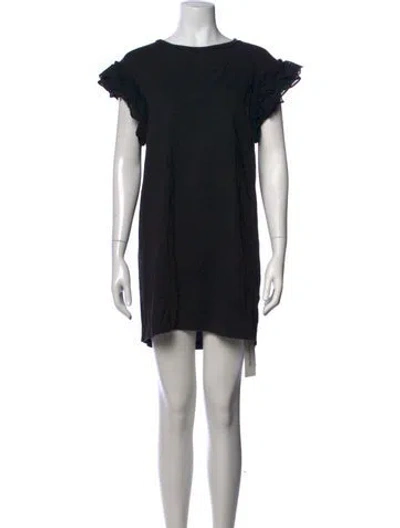 Pre-owned Allsaints Crew Neck Mini Dress In Black