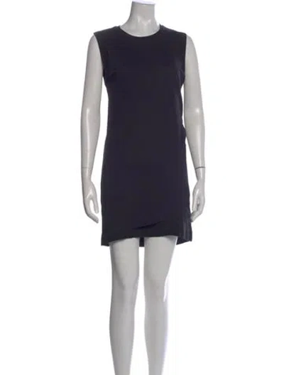 Pre-owned Allsaints Crew Neck Mini Dress In Blue