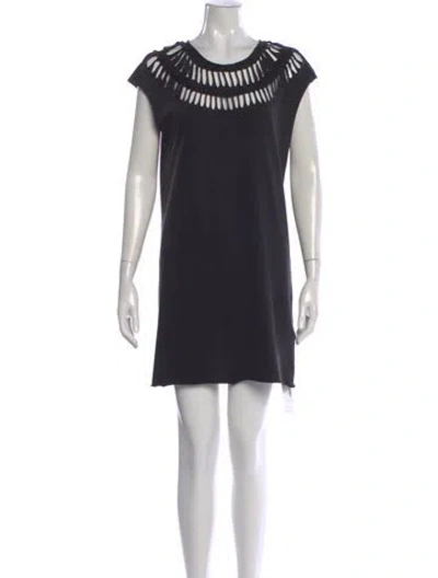 Pre-owned Allsaints Crew Neck Mini Dress In Gray