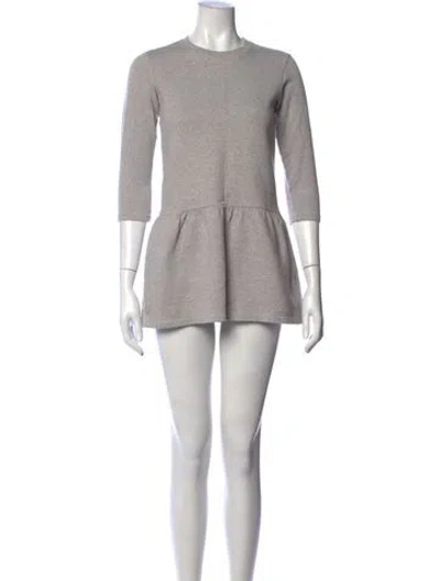 Pre-owned Allsaints Crew Neck Mini Dress In Gray