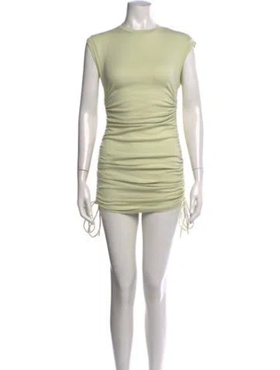 Pre-owned Allsaints Crew Neck Mini Dress In Green