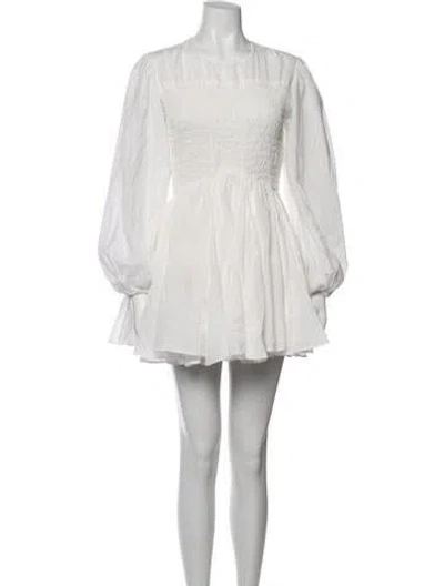 Pre-owned Allsaints Crew Neck Mini Dress In Neutrals
