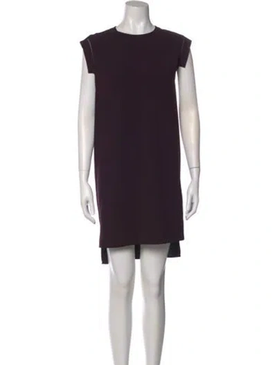 Pre-owned Allsaints Crew Neck Mini Dress In Purple