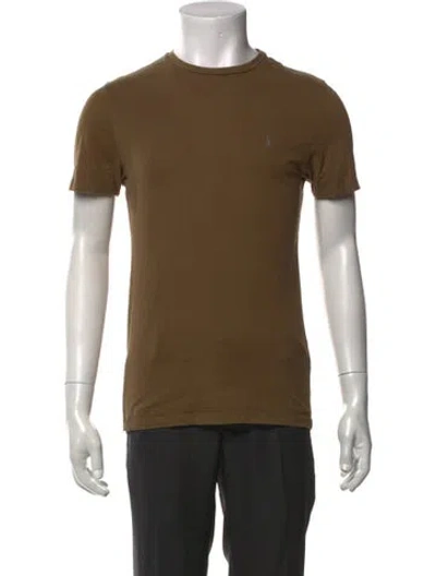 Pre-owned Allsaints Crew Neck Short Sleeve T-shirt In Brown