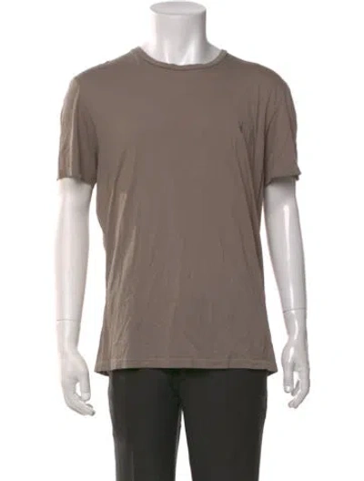 Pre-owned Allsaints Crew Neck Short Sleeve T-shirt In Brown