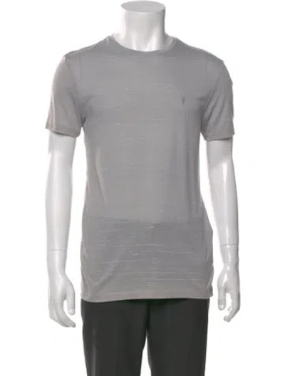 Pre-owned Allsaints Crew Neck Short Sleeve T-shirt In Gray