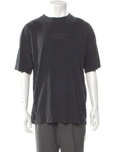 Pre-owned Allsaints Crew Neck Short Sleeve T-shirt In Gray
