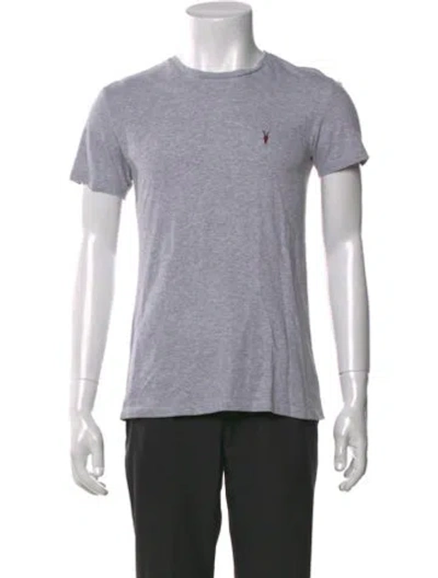Pre-owned Allsaints Crew Neck Short Sleeve T-shirt In Gray