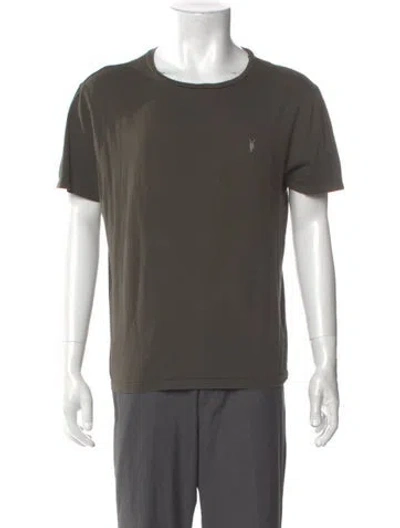 Pre-owned Allsaints Crew Neck Short Sleeve T-shirt In Green