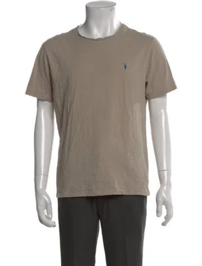 Pre-owned Allsaints Crew Neck Short Sleeve T-shirt In Neutral