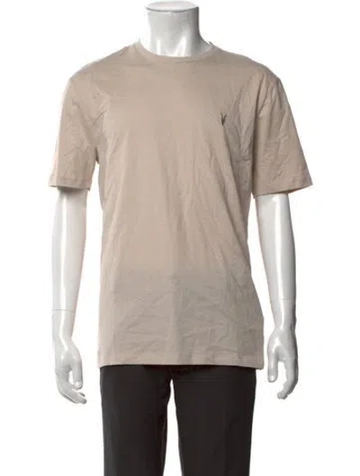 Pre-owned Allsaints Crew Neck Short Sleeve T-shirt In Neutrals