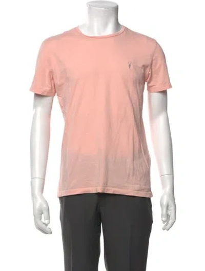 Pre-owned Allsaints Crew Neck Short Sleeve T-shirt In Pink