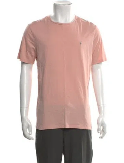 Pre-owned Allsaints Crew Neck Short Sleeve T-shirt In Pink