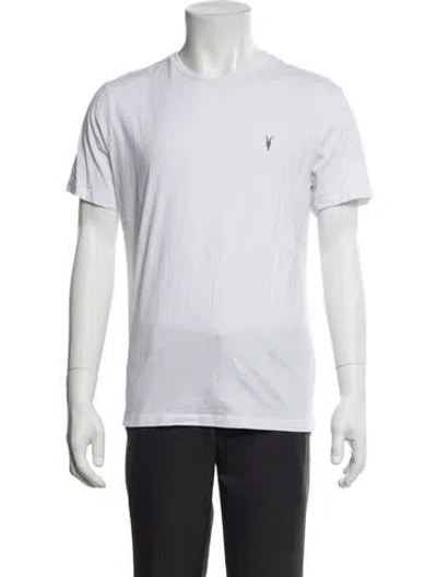 Pre-owned Allsaints Crew Neck Short Sleeve T-shirt In White