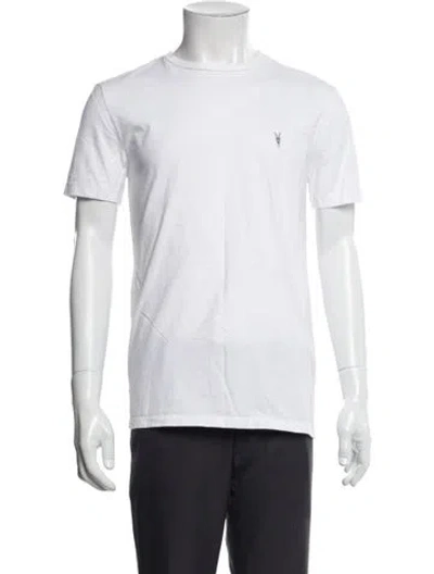Pre-owned Allsaints Crew Neck Short Sleeve T-shirt In White