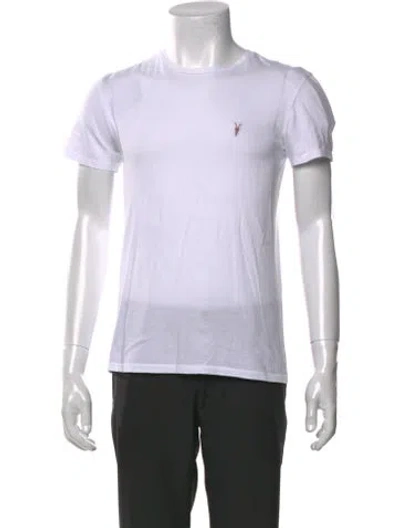 Pre-owned Allsaints Crew Neck Short Sleeve T-shirt In White