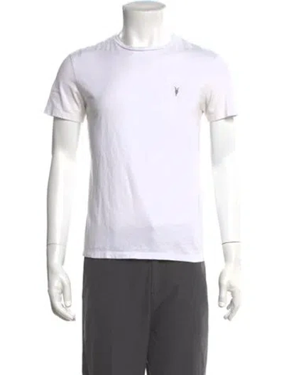 Pre-owned Allsaints Crew Neck Short Sleeve T-shirt In White