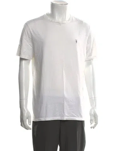 Pre-owned Allsaints Crew Neck Short Sleeve T-shirt In White