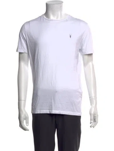 Pre-owned Allsaints Crew Neck Short Sleeve T-shirt In White