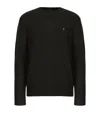 Allsaints Ivar Wool Crewneck Sweater In Black