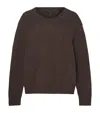 Allsaints Crew-neck Statten Sweater In Brown