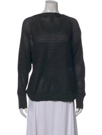 Pre-owned Allsaints Crew Neck Sweater In Black