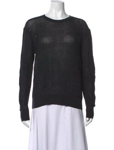 Pre-owned Allsaints Crew Neck Sweater In Black