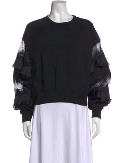 Pre-owned Allsaints Crew Neck Sweater In Black