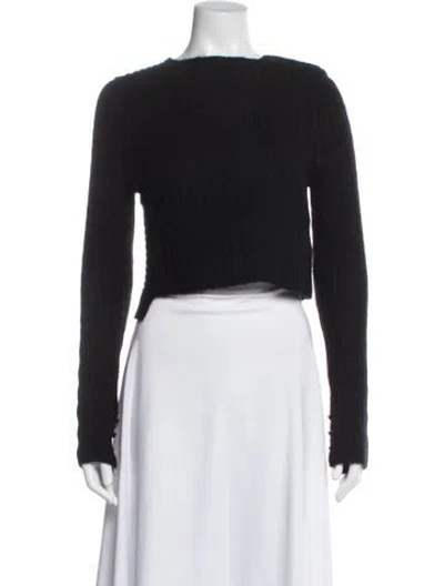 Pre-owned Allsaints Crew Neck Sweater In Black