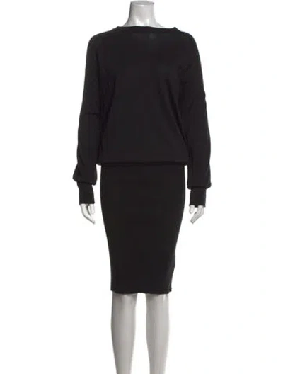 Pre-owned Allsaints Crew Neck Sweater In Black