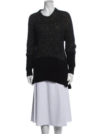Pre-owned Allsaints Crew Neck Sweater In Black