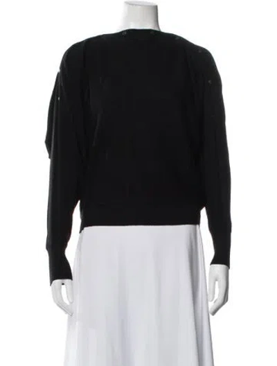 Pre-owned Allsaints Crew Neck Sweater In Black