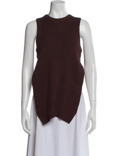 Pre-owned Allsaints Crew Neck Sweater In Burgundy