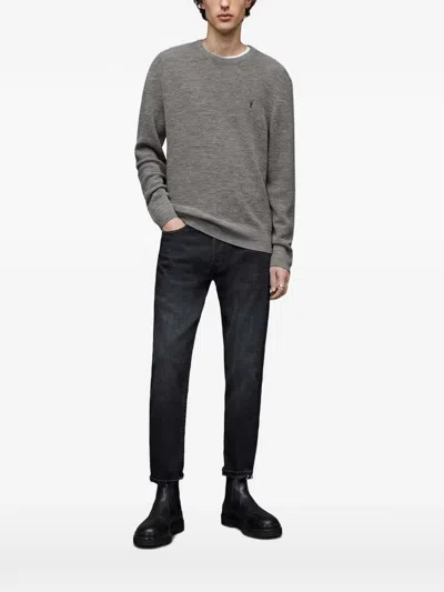 Allsaints Crew-neck Sweater In Gray