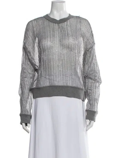 Pre-owned Allsaints Crew Neck Sweater In Gray