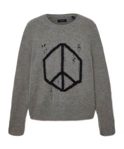 Allsaints Crew Neck Sweater In Gray